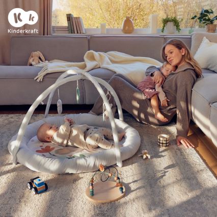 KINDERKRAFT - Vaikiška žaidimų antklodė COZYPLAY pilka