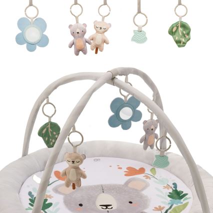 KINDERKRAFT - Vaikiška žaidimų antklodė COZYPLAY pilka