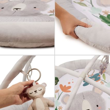 KINDERKRAFT - Vaikiška žaidimų antklodė COZYPLAY pilka