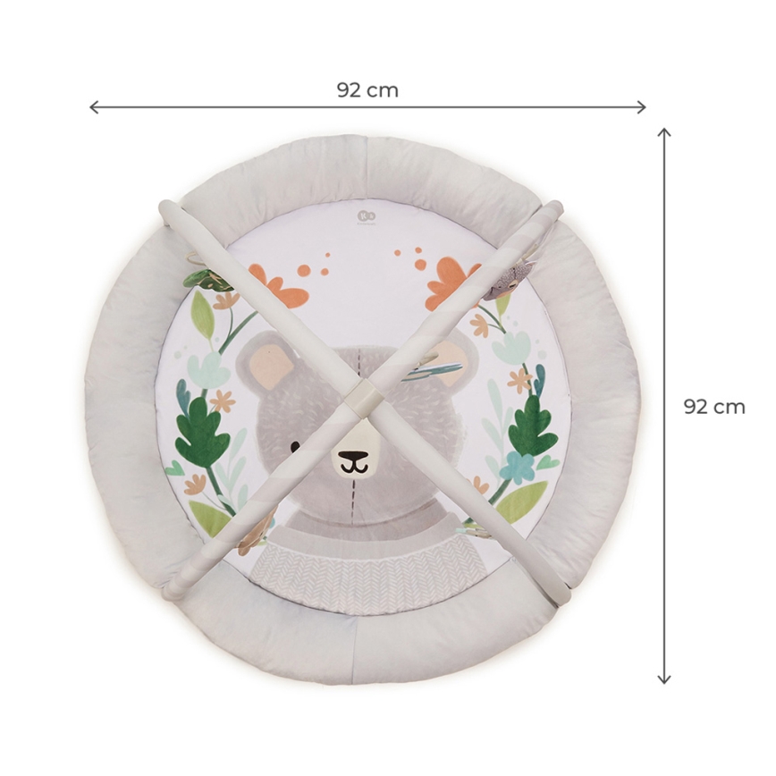 KINDERKRAFT - Vaikiška žaidimų antklodė COZYPLAY pilka