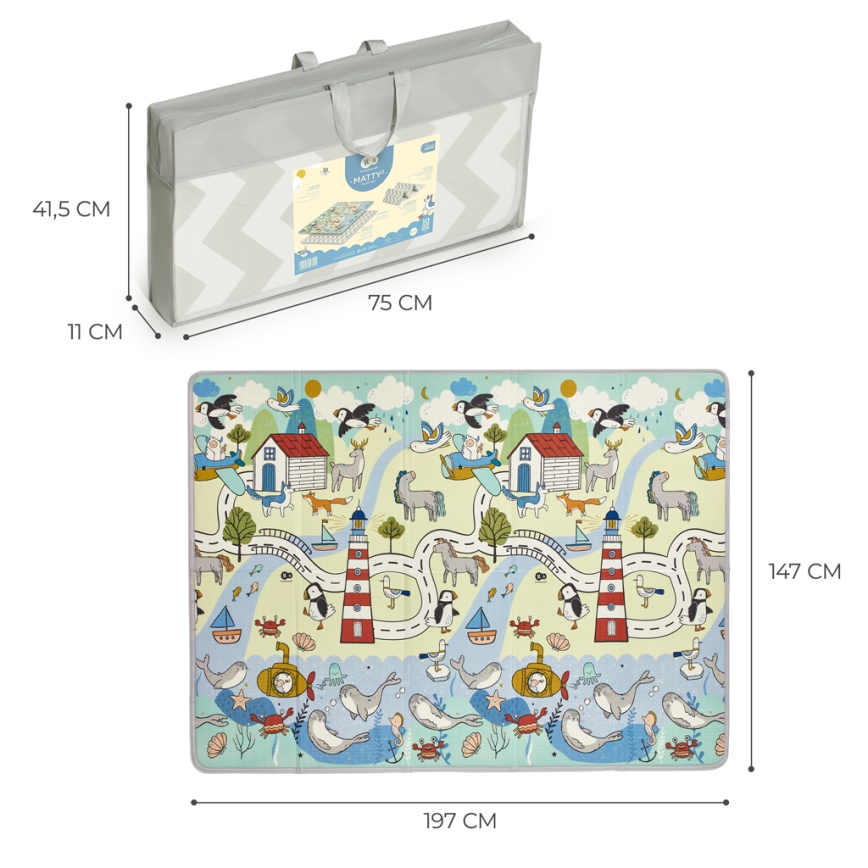 KINDERKRAFT - Vaikiška žaidimų kilimė MATTY 2