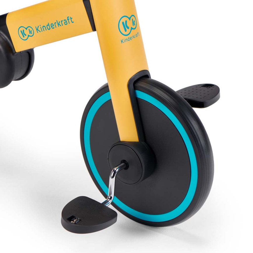 KINDERKRAFT - Vaikiškas triratukas 3in1 4TRIKE geltona/tirkizinė