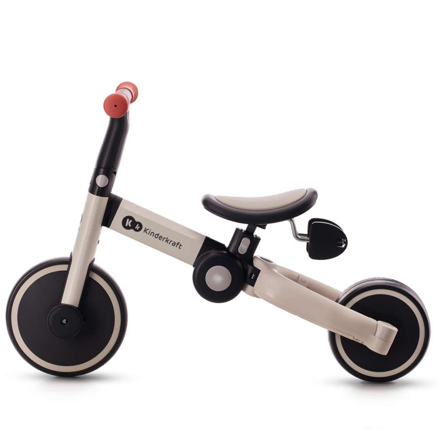 KINDERKRAFT - Vaikiškas stumiamas dviratis 3in1 4TRIKE pilka