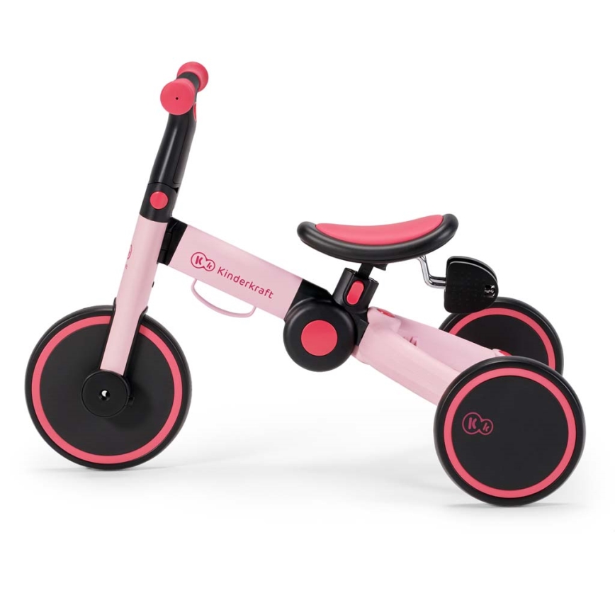 KINDERKRAFT - Vaikiškas stumiamas dviratis 3in1 4TRIKE rausva