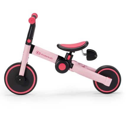 KINDERKRAFT - Vaikiškas stumiamas dviratis 3in1 4TRIKE rausva