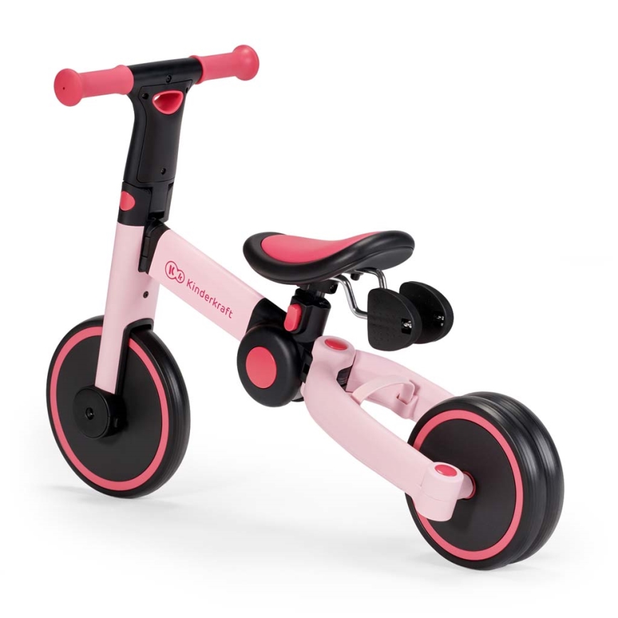 KINDERKRAFT - Vaikiškas stumiamas dviratis 3in1 4TRIKE rausva