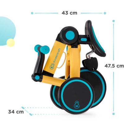 KINDERKRAFT - Vaikiškas stumiamas dviratis 3in1 4TRIKE rausva