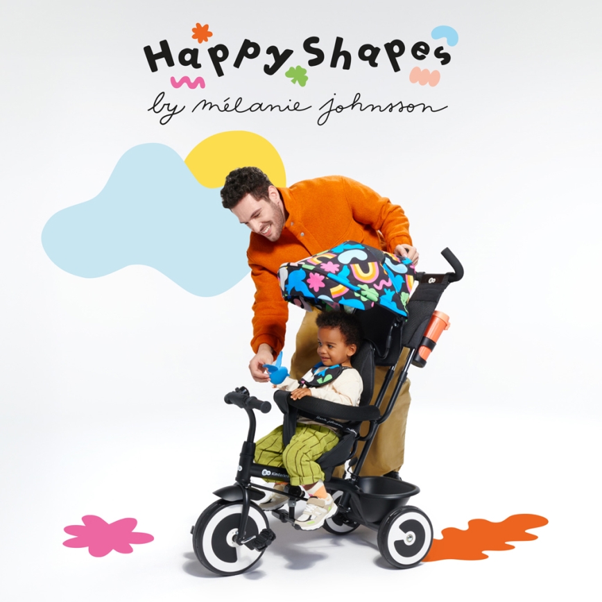 KINDERKRAFT - Vaikiškas triratis ASTON Happy shapes