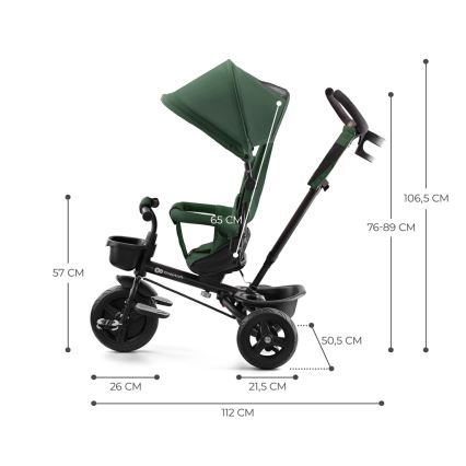 KINDERKRAFT - Vaikiškas triratis AVEO žalia