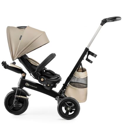 KINDERKRAFT - Vaikiškas triratukas 5 viename EASYTWIST, smėlio spalvos