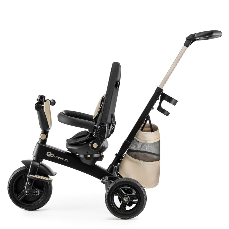 KINDERKRAFT - Vaikiškas triratukas 5 viename EASYTWIST, smėlio spalvos