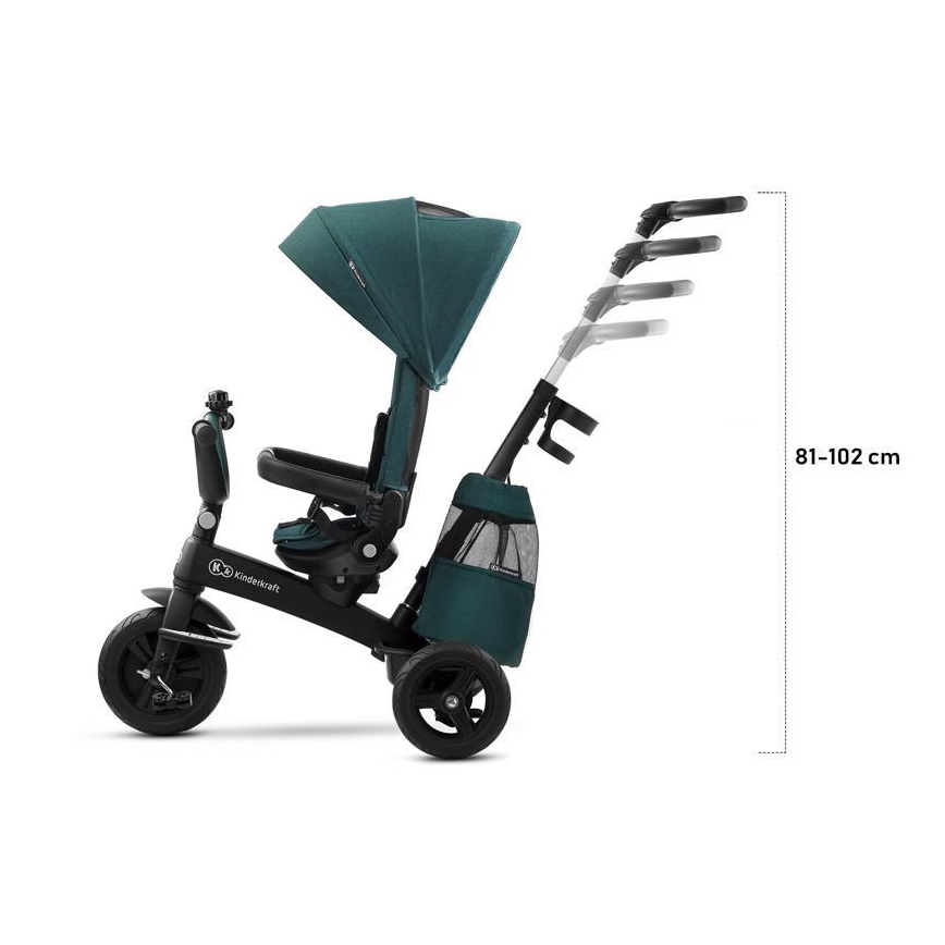 KINDERKRAFT - Vaikiškas triratukas 5v1 EASYTWIST žalias/juodas