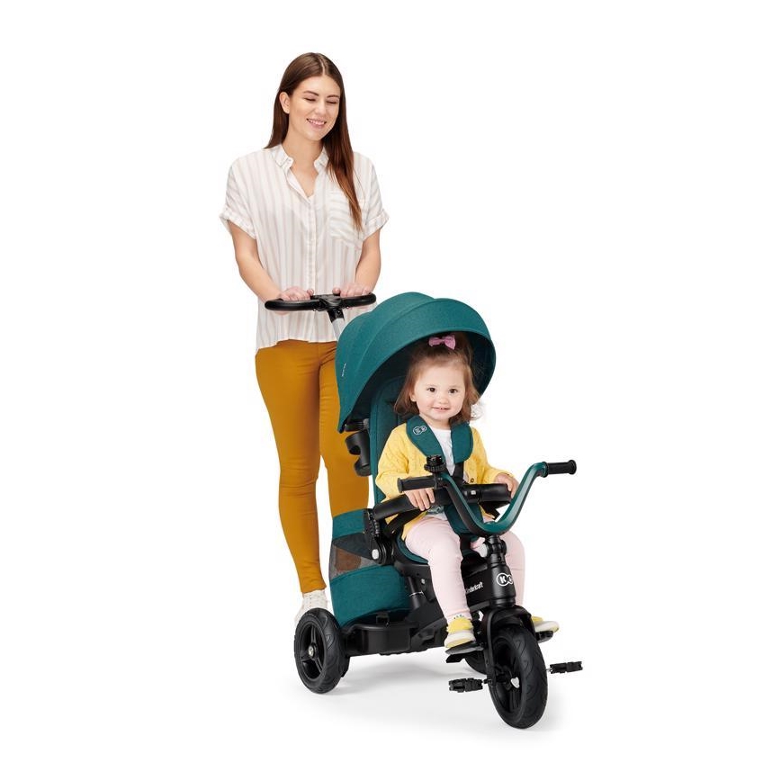 KINDERKRAFT - Vaikiškas triratukas 5v1 EASYTWIST žalias/juodas
