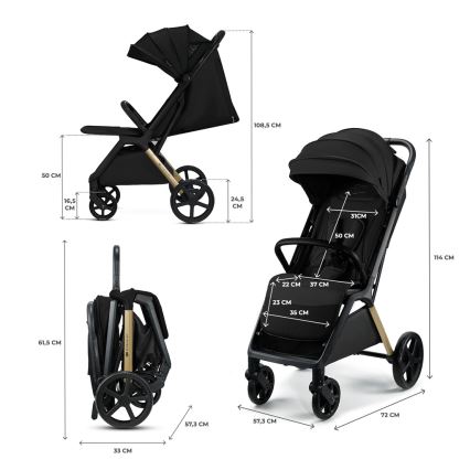 KINDERKRAFT - Vežimėlis LOOM juoda