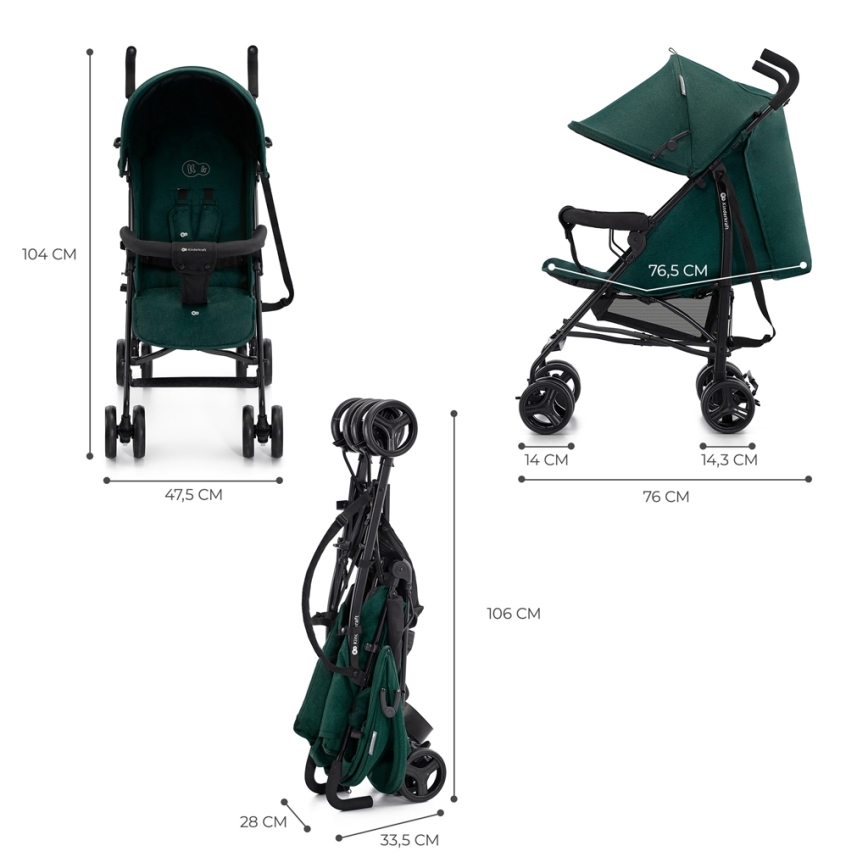 KINDERKRAFT - Vežimėlis TIK Green miškas