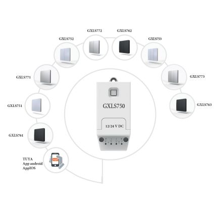 Kinetinis belaidis jungiklis 3P IP67 baltas