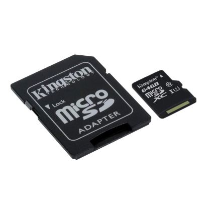 Kingston SDCS2/64GB - MicroSDXC 64GB Canvas Select Plus U1 100MB/s + SD adapteris