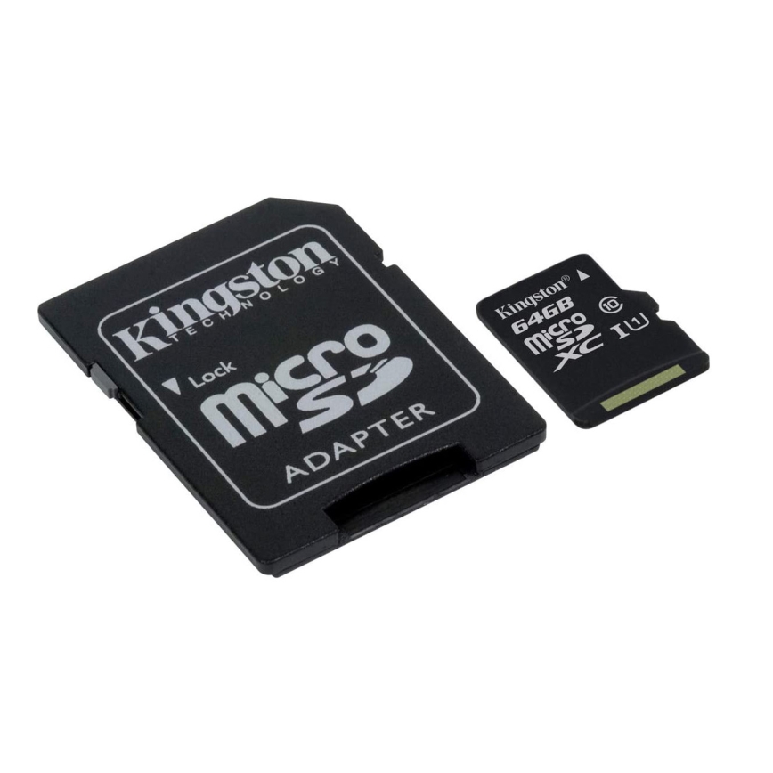 Kingston SDCS2/64GB - MicroSDXC 64GB Canvas Select Plus U1 100MB/s + SD adapteris