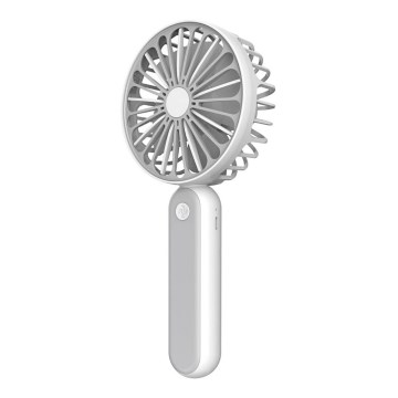 Kišeninis ventiliatorius 1200 mm/3,7V USB pilka/balta