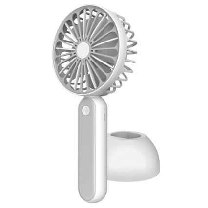 Kišeninis ventiliatorius 1200 mm/3,7V USB pilka/balta