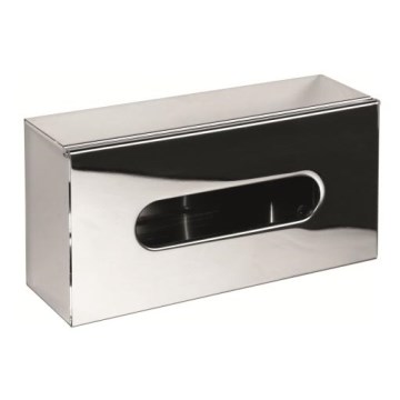 Kišeninių servetėlių dėklas 25×13 cm, nerūdijančio plieno, sidabrinės spalvos