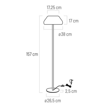 LED Toršeras PADDY LED/18W/230V baltas