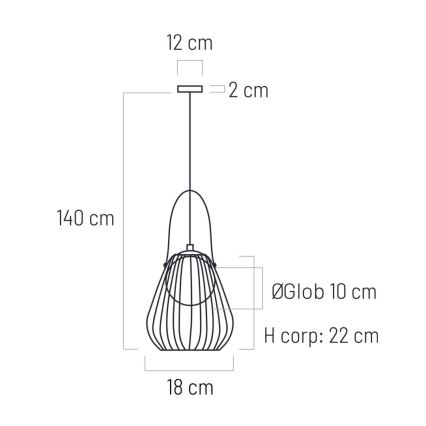 Sieninė lempa MEMORY 1xG9/4W/230V balta/ruda