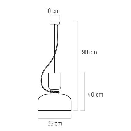 Pakabinamas sietynas ABEL 2xE27/11W/230V d. 28 cm juodas