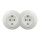 Kliklap - Dvigubas retro lizdas namams su rėmeliu SCHUKO 230V/16A keraminis baltas