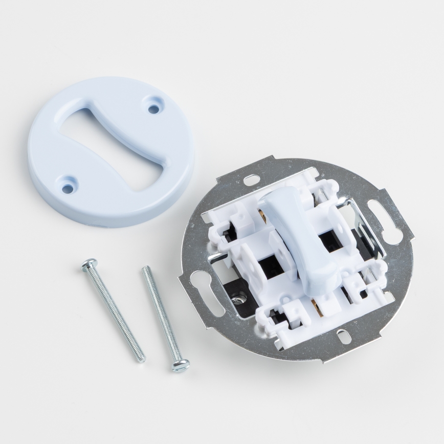 Kliklap - mėlynas retro mygtukas su rėmeliu