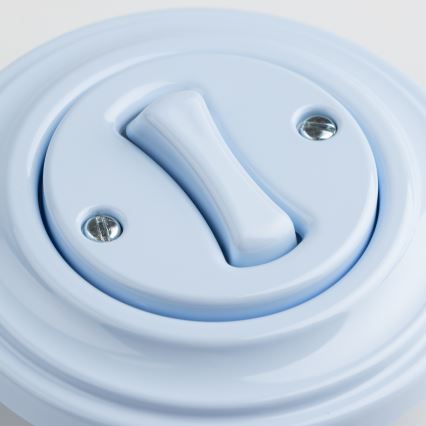 Kliklap - mėlynas retro mygtukas su rėmeliu