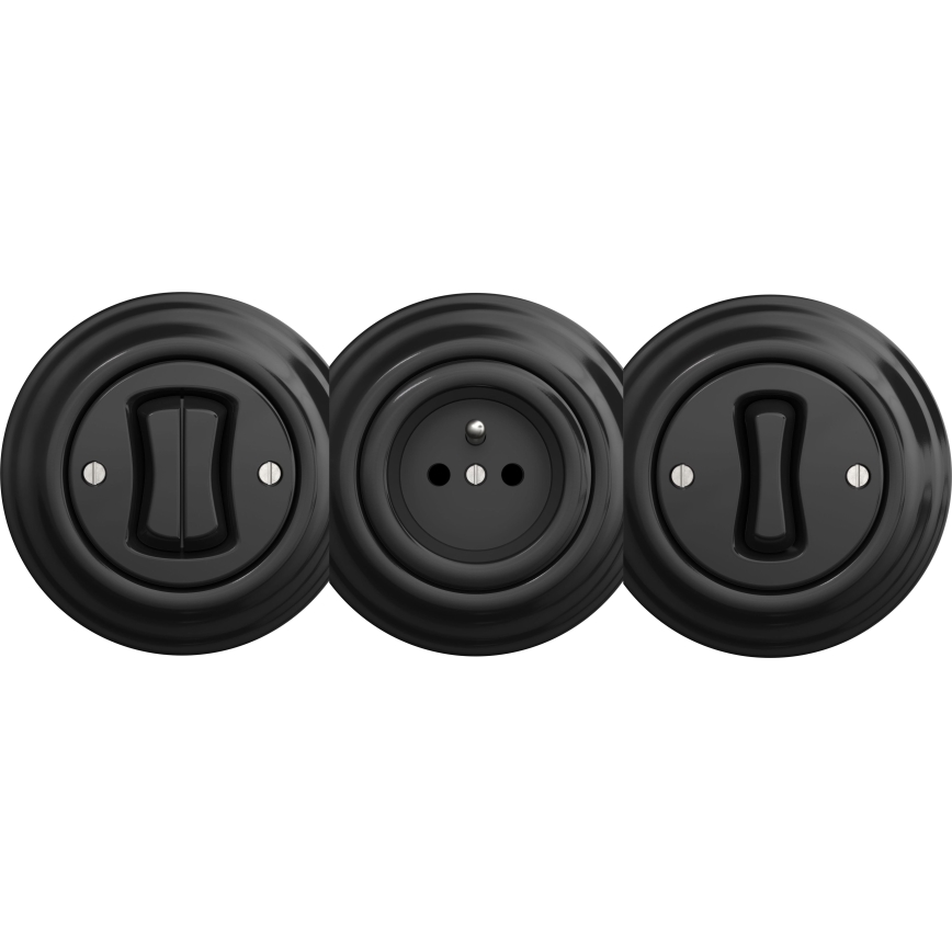 Kliklap - Retro centrinis juodas rėmelis