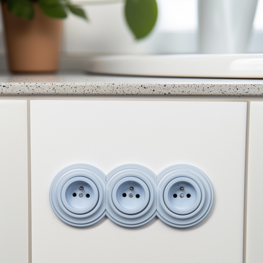 Kliklap - retro centrinis rėmelis, mėlynas