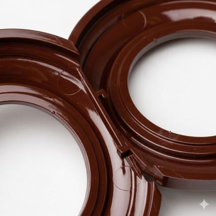 Kliklap - Retro centrinis rėmelis, rudos spalvos