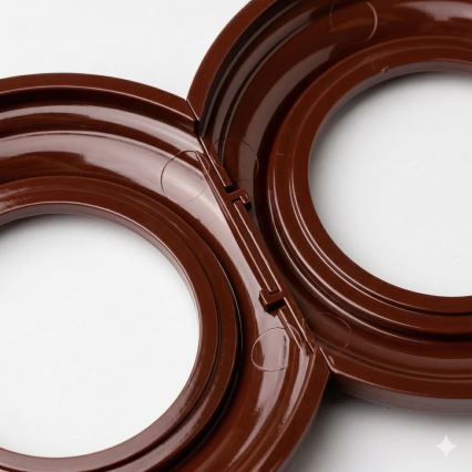 Kliklap - Retro centrinis rėmelis, rudos spalvos