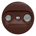 Kliklap - Retro dalinė TV+R lizdas (galinis) be rėmelio, rudos spalvos