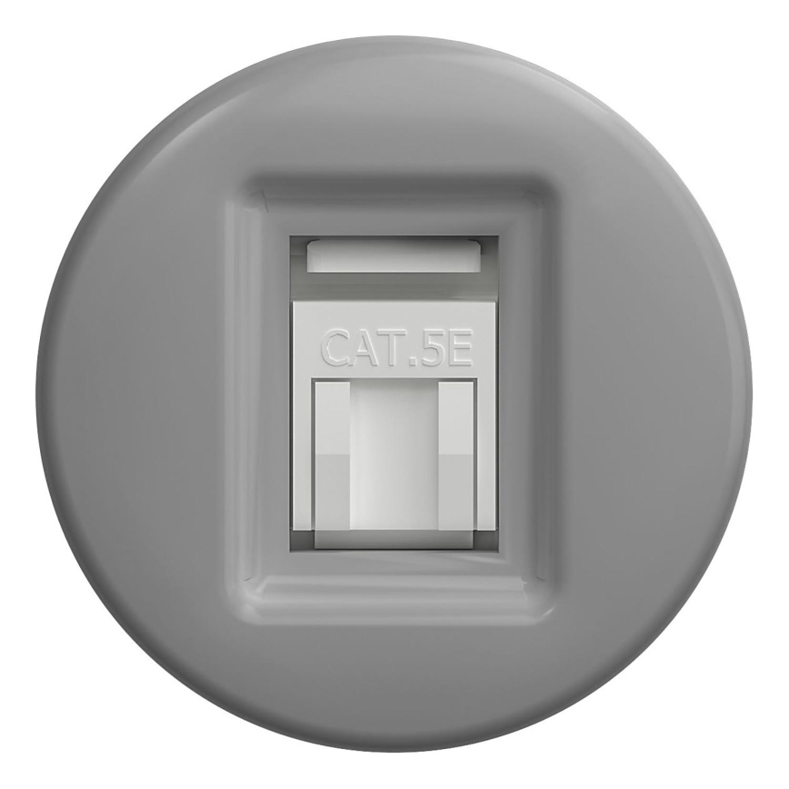 Kliklap - Retro duomenų lizdas be rėmelio pilkas