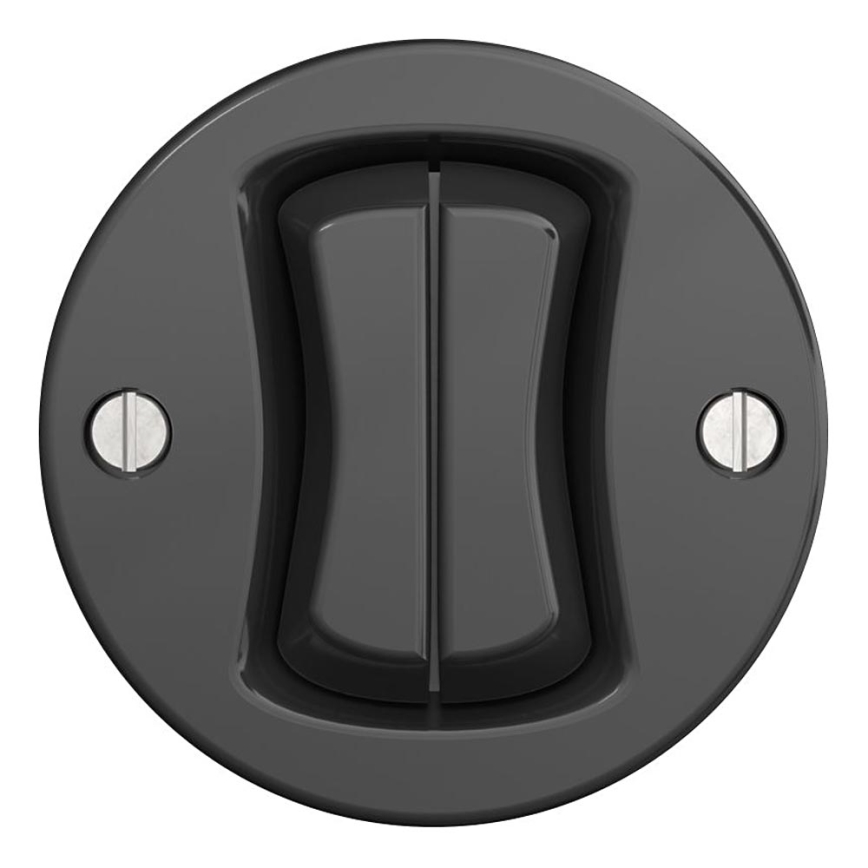 Kliklap - Retro dvigubas mygtukas be rėmelio antracitas