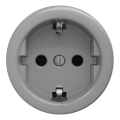 Kliklap - Retro kištukinis lizdas namams be rėmelio SCHUKO 230V/16A pilkas
