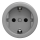 Kliklap - Retro kištukinis lizdas namams be rėmelio SCHUKO 230V/16A pilkas