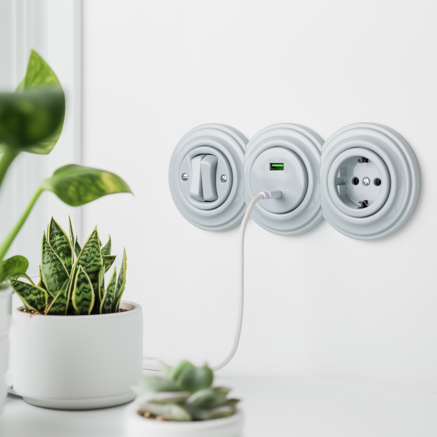 Kliklap – retro kraštinis keraminis rėmelis, baltas