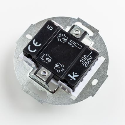 Kliklap - Retro kryžminis jungiklis be rėmelio nr. 7 sniego baltos spalvos