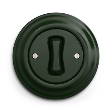 Kliklap - Retro kryžminis jungiklis su rėmeliu Nr. 7 žalia