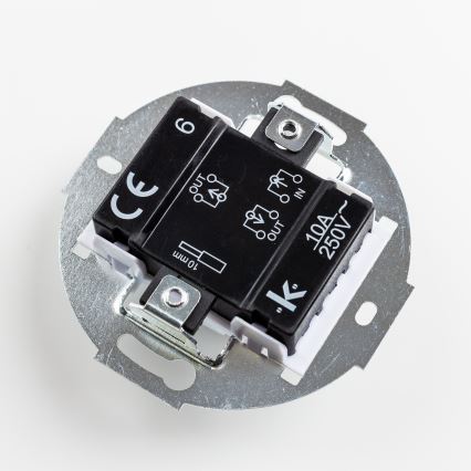 Kliklap - retro laiptų jungiklis su rėmeliu Nr. 6 pilkas