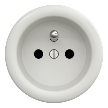 Kliklap - Retro lizdas be rėmelio 230V baltas