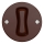Kliklap - Retro mygtukas be rėmelio, rudos spalvos