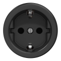 Kliklap - Retro namų lizdas be rėmelio SCHUKO 230V/16A juodas