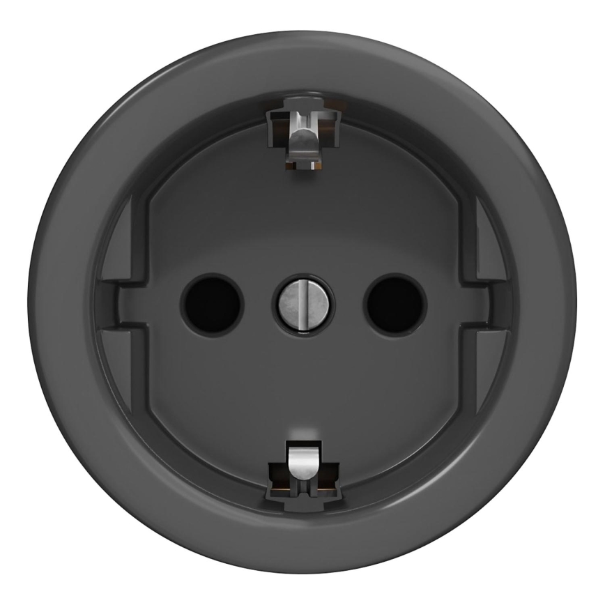 Kliklap - Retro namų rozetė be rėmelio SCHUKO 230V/16A antracitas