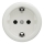 Kliklap - Retro namų rozetė be rėmelio SCHUKO 230V/16A balta