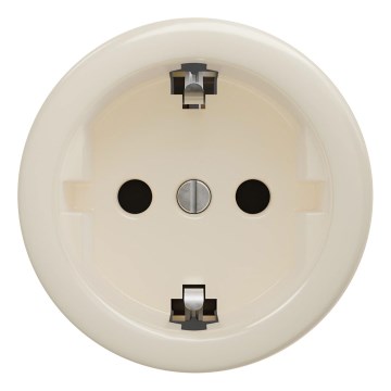 Kliklap - Retro namų rozetė be rėmelio SCHUKO 230V/16A, smėlio spalvos